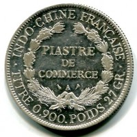 Indocina Francese: piastra di commercio 1906 (KM#5a.1)
