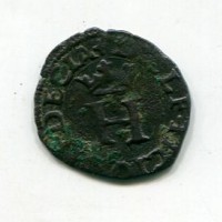 Desana, Delfino Tizzone (1583-1598): liard 1583 (M.I.R.#510/1)