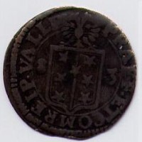 Svizzera, Vallese, Adrian V von Riedmatten (1672-1701): 1/2 batzen 1683 (DIVO#1627a)