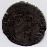 Svizzera, Vallese, Adrian III von Riedmatten (1640-1646): batzen 1644 (DIVO#1622)