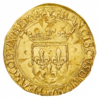 Francia, Francesco I (1515-1547): scudo d'oro "au soleil", zecca di Lyon (Duplessy#775, Lafaurie#639), grammi 3,41