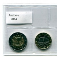 Andorra 2014: serie euro, 6 pezzi, confezionata da privati