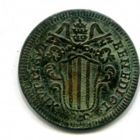 Ferrara, Benedetto XIV (1740-1758): 1 baiocco 1746-XVI (MIR,IV#2664/14)