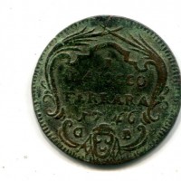 Ferrara, Benedetto XIV (1740-1758): 1 baiocco 1746-XVI (MIR,IV#2664/14)