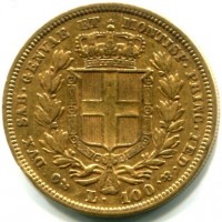 Carlo Alberto (1831-1849): 100 lire 1832-Ge (Gigante#1)
