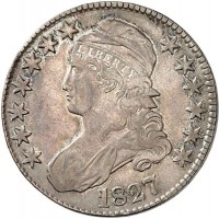 USA: 1/2 dollaro 1827 "Capped Bust"