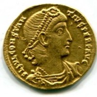 Costanzo II (337-361 d.C.): solido, zecca Antiochia "VICTORIA AVGVSTORVM" (RIC,VIII#25)