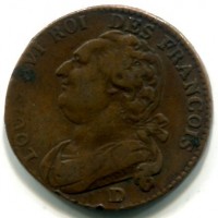 Francia, Convention (1792-1795): 12 denari 1793-D (Gadoury#15)
