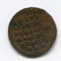 Roma, Pio VII (1800-1823): quattrino 1802 (Gigante#71)