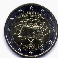 Portogallo 2007: 2 euro commemorativi "Trattati di Roma"