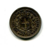 Carlo Alberto (1831-1849): 25 cent. 1833-To (Gigante#156)