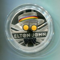 Gran Bretagna, Elisabetta II (1952-2022): 2 sterline 2020 "Elton John"  nella confezione originale. Oncia in argento