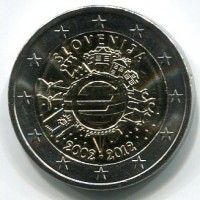 Slovenia 2012: 2 euro commemorativo "10° anniversario dell'euro"