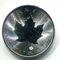 Canada, Elisabetta II (1952-2022): 5 dollari 2021 "Maple leaf" -oncia-