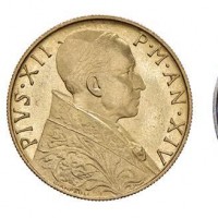 Vaticano, Pio XII (1939-1958): divisionale con oro 1952-XIV (Gigante#248a)