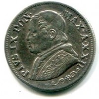 Roma, Pio IX (1846-1870): 10 soldi 1867-XXII (Gigante#306)
