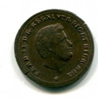 Napoli, Ferdinando II (1830-1859): 1 tornese 1858 (Gigante#301)