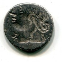 Vibia, C. Vibius C. F. Pansa (90 a.C.): denario "Brockage" (Crawford#342/4b)
