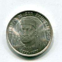 San Marino: 1977, 1000 lire "Brunelleschi" da conf.zecca