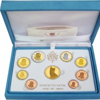 Vaticano 2012: serie euro PROOF 9 pezzi (con medaglia in oro), in confezione originale zecca