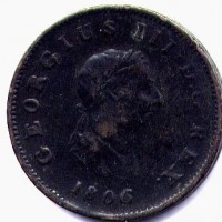 Gran Bretagna, Giorgio III (1760-1820): 1/2 penny 1806 (Spink#3781)