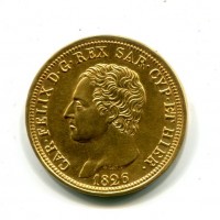 Carlo Felice (1821-1831): 80 lire 1826-To (Gigante#5)
