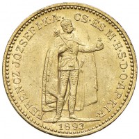 Ungheria, Francesco Giuseppe (1848-1916): 20 korona 1893 (KM#486)