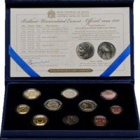 Malta 2011: serie euro ufficiale, 9 pezzi nel cofanetto con la medaglia