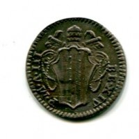 Roma, Benedetto XIV (1740-1758):  1/2 grosso anno III(Muntoni#144)