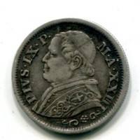 Roma, Pio IX (1846-1870): 10 soldi 1868-XXII (Gigante#307)
