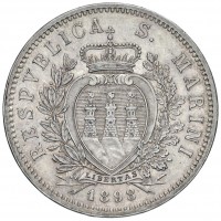 San Marino: 5 lire 1898 (Gigante#17)