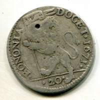 Bologna,Clemente X (1670-1676): lira 1671 (Muntoni#56), gr.6,22