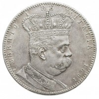 Colonia Eritrea, Umberto I (1890-1896): tallero da 5 lire 1891 (Gigante#1)