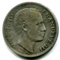 Vittorio Emanuele III (1900-1943): 1 lira 1906 "Aquila Sabauda" (Gigante#130)