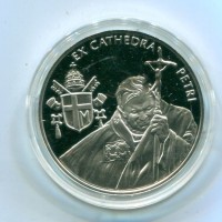 Malta, S.O.O.M: 10 lire 2005 Giovanni Paolo II "Ex Cathedra Petri"