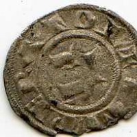 Brindisi, Federico II (1197-1250): denaro del 1221-1222 (CNI,XVIII#37; MIR,79#273) gr. 0,62. Variante con la legenda "REX SICILIE" che inizia a metà tra un braccio e l'altro della croce