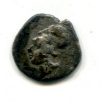 Lucania, Metaponto (212-207 a.C.): diobolo, testa a sinistra (Montenegro#2449), gr. 0,63
