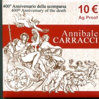 Italia 2009: 10 euro "Annibale Carracci", nella confezione originale, tiratura 9.000 pezzi