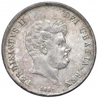 Napoli, Ferdinando II (1830-1859): 1/2 piastra da 60 grana 1857 (Gigante#113), grammi 13.82. Ex Collezione Strada