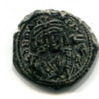 Maurizio Tiberio (582-602 d.C.): decanummo, zecca di Theoupolis=Antiochia, anno XII (Sear#537)