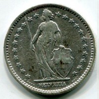 Svizzera, Confederazione: 2 franchi 1909