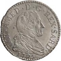 Vittorio Amedeo III (1773-1796): 20 soldi 1795 (Montenegro#372; MIR#990b), conservazione eccezionale