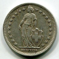 Svizzera, Confederazione: 2 franchi 1953