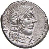 Fannia, M. Fannius C.f. (133 a.C.): denario (Varesi#282), grammi 3.93