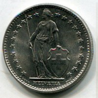 Svizzera, Confederazione: 2 franchi 1968