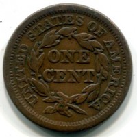 USA: 1 cent. 1854 "Braided Hair"

