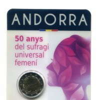 Andorra 2020: 2 euro "Suffragio Universale Femminile"