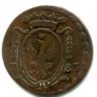 Modena, Ercole III d'Este (1780-1796): 1 bolognino 1783 (MIR#862/1)