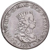 Livorno, Cosimo III de' Medici (1670-1723): tollero 1685 (MIR#64/5), grammi 26.72