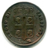 Carlo Alberto (1831-1849): 3 centesimi 1842 (Gigante#159)
